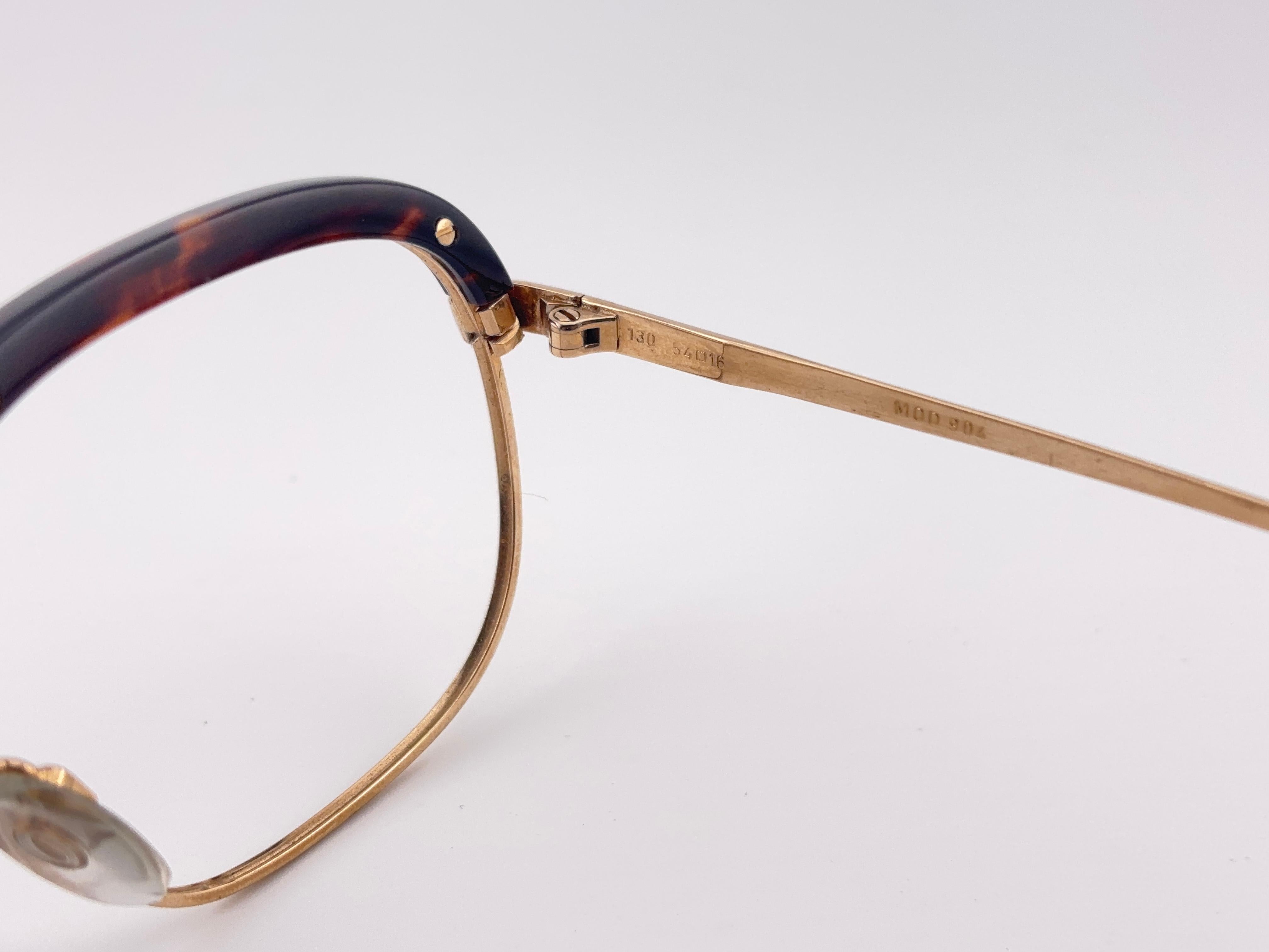 Vintage Köln Optik Genuine Tortoiseshell & Gold Frame RX Reading Koln Glasses In Excellent Condition For Sale In Baleares, Baleares