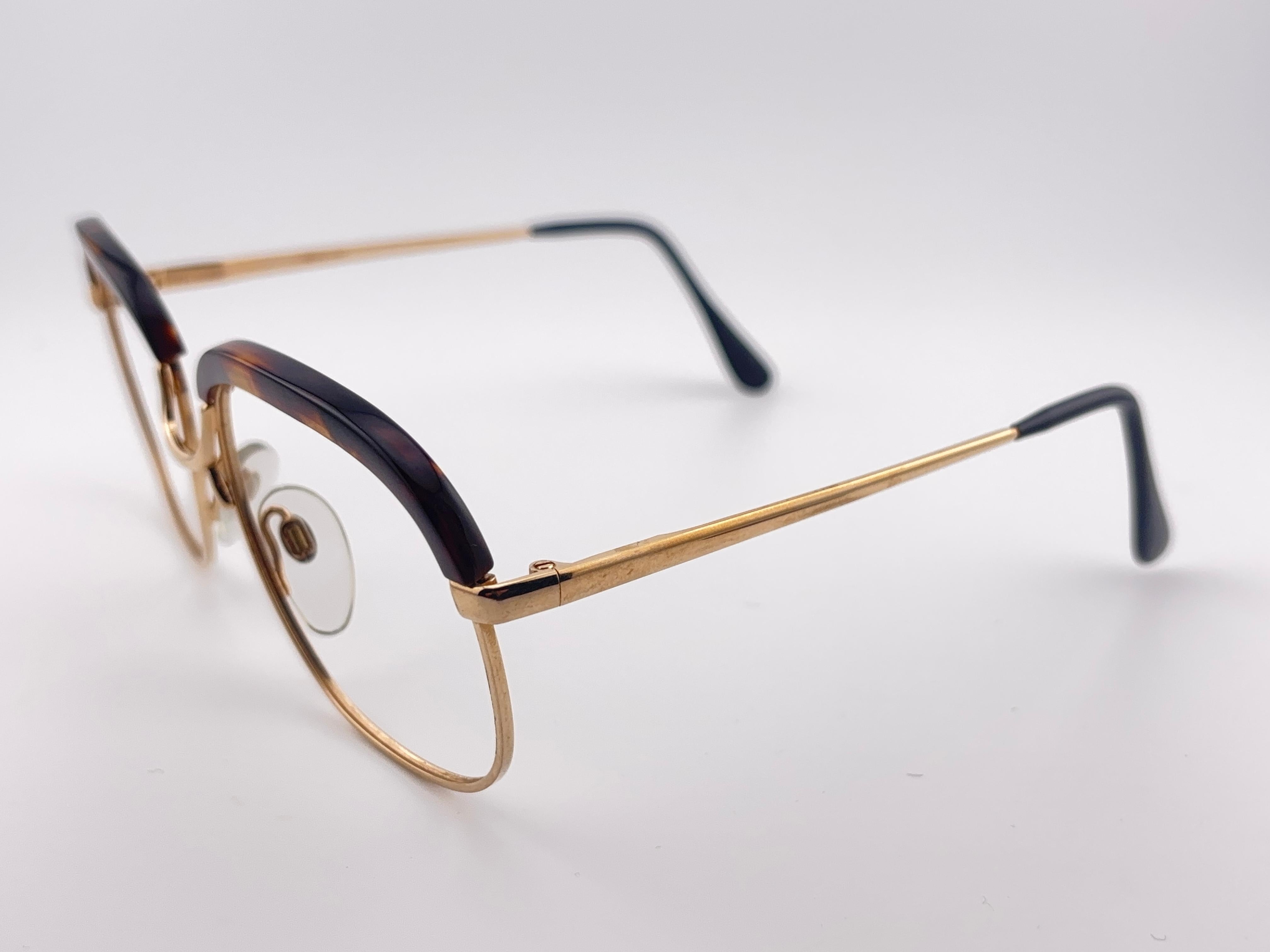 Women's or Men's Vintage Köln Optik Genuine Tortoiseshell & Gold Frame RX Reading Koln Glasses For Sale