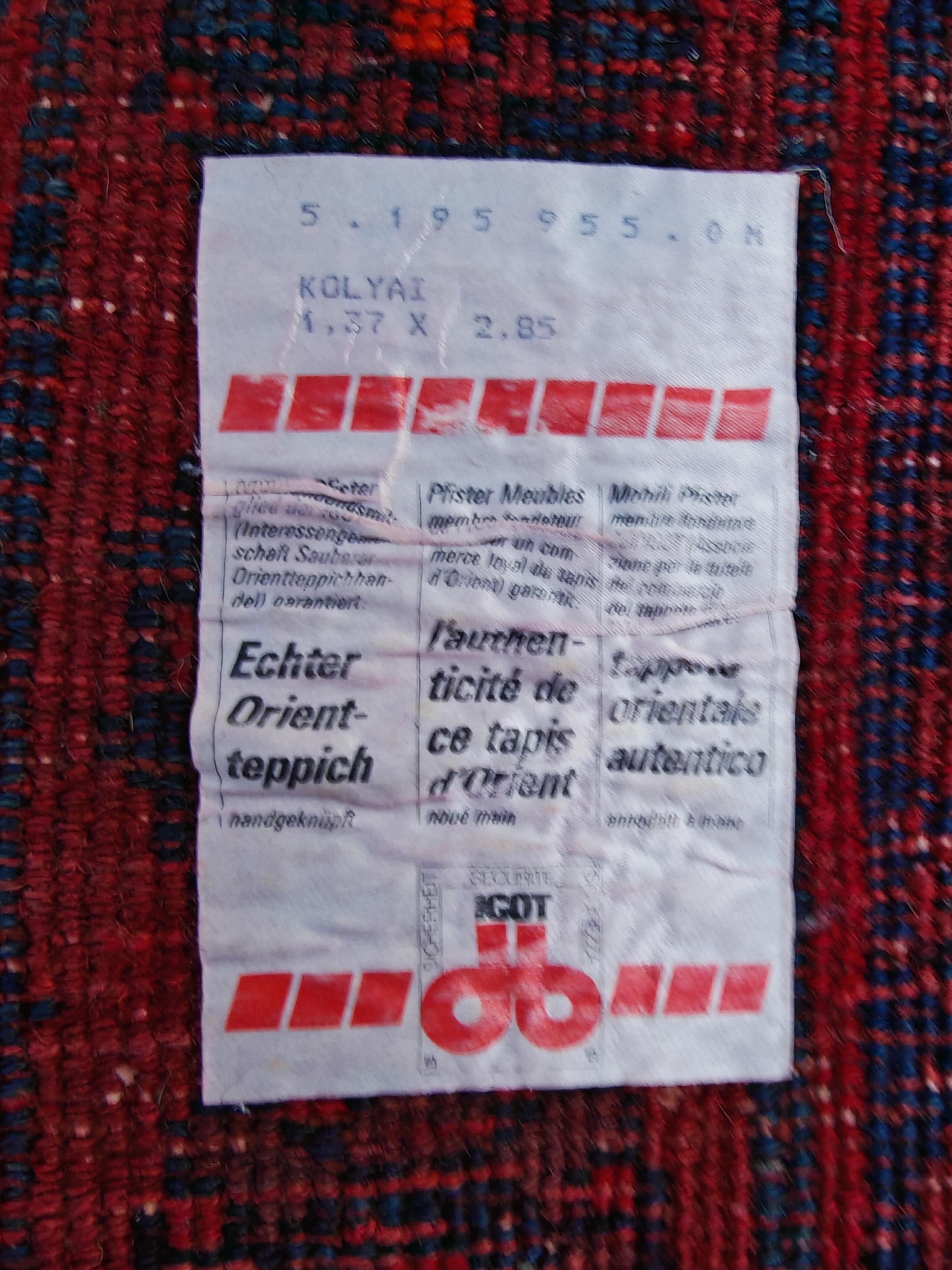 Vintage Kolyai Rug, hand-knotted, thick and soft, 100% wool, Turkey 1970s in vendita 5