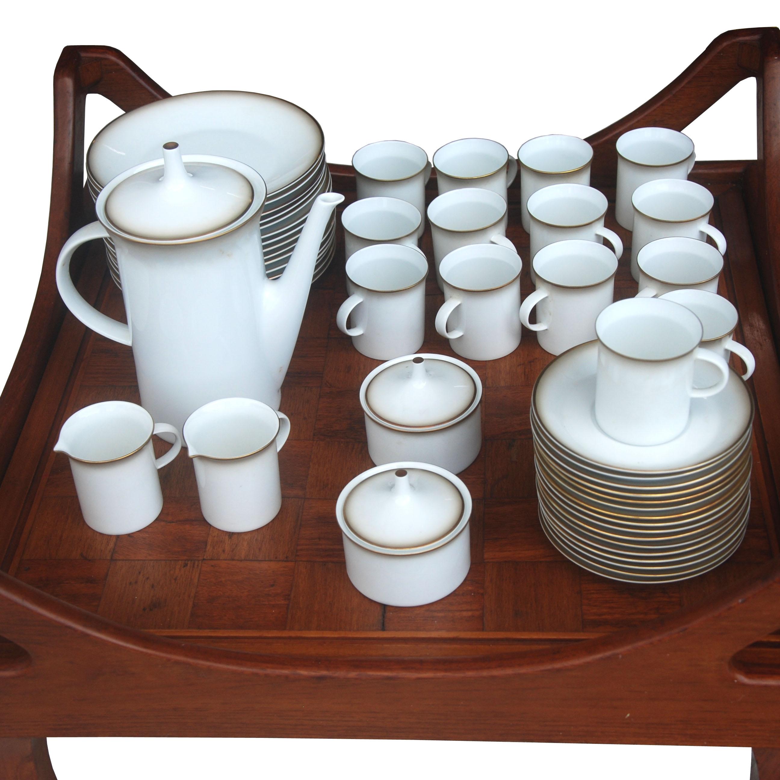 Vintage Kontrollstelle for Rosenthal Germany Coffee / Dessert Set 54 Pieces In Good Condition For Sale In Pasadena, TX