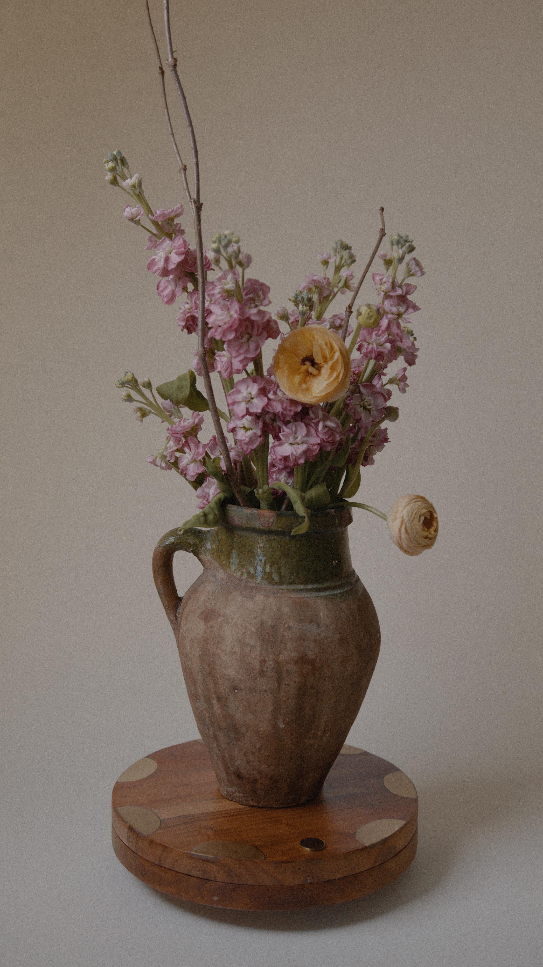Hand-Carved Vintage Konya Clay Pot from Anatolia, Turkey