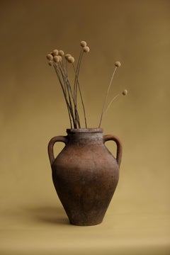 Turkish Konya Clay Pot from Anatolia, Handcrafted Vessel