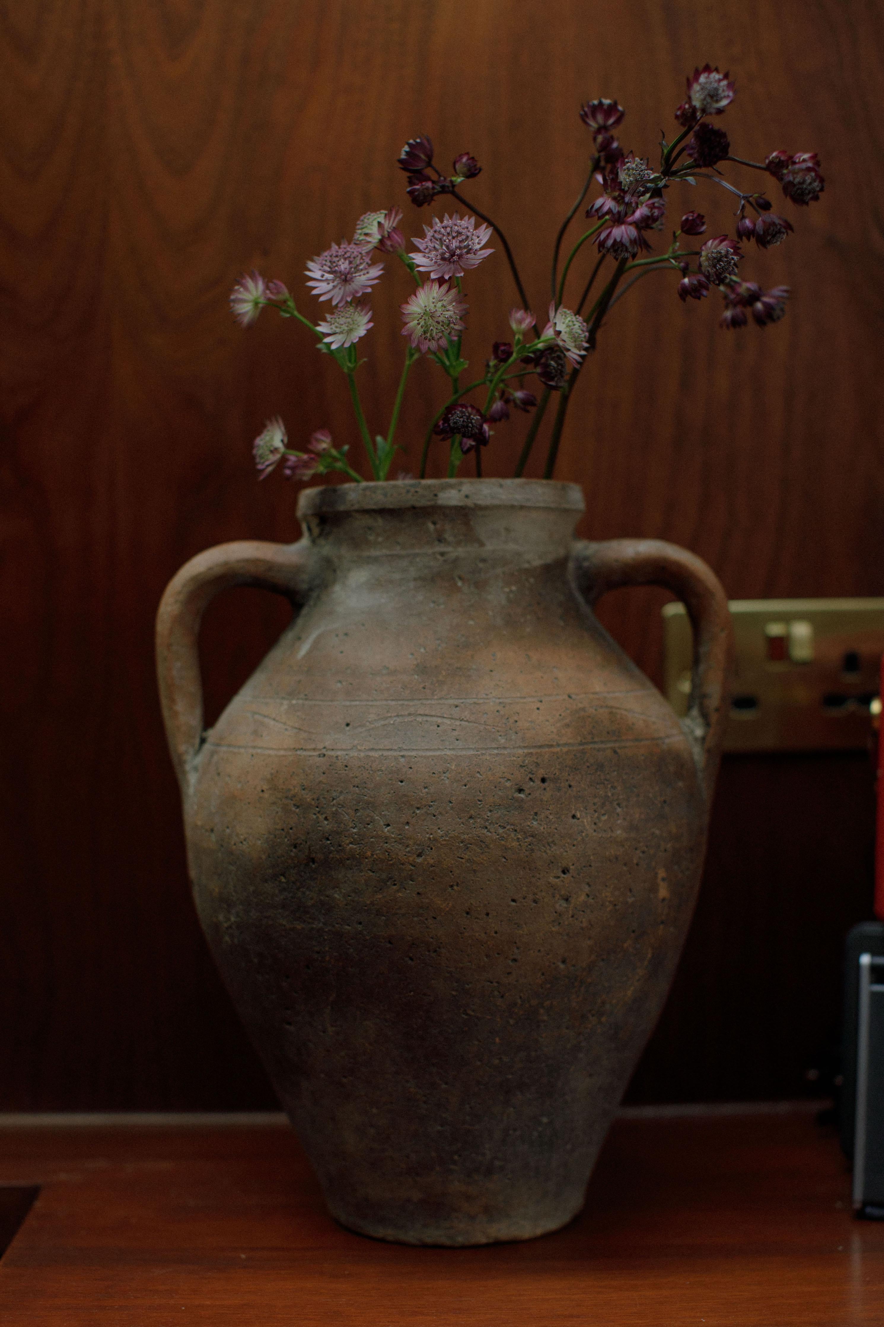 Rustic Turkish Konya Clay Pot from Anatolia, Handcrafted Vessel