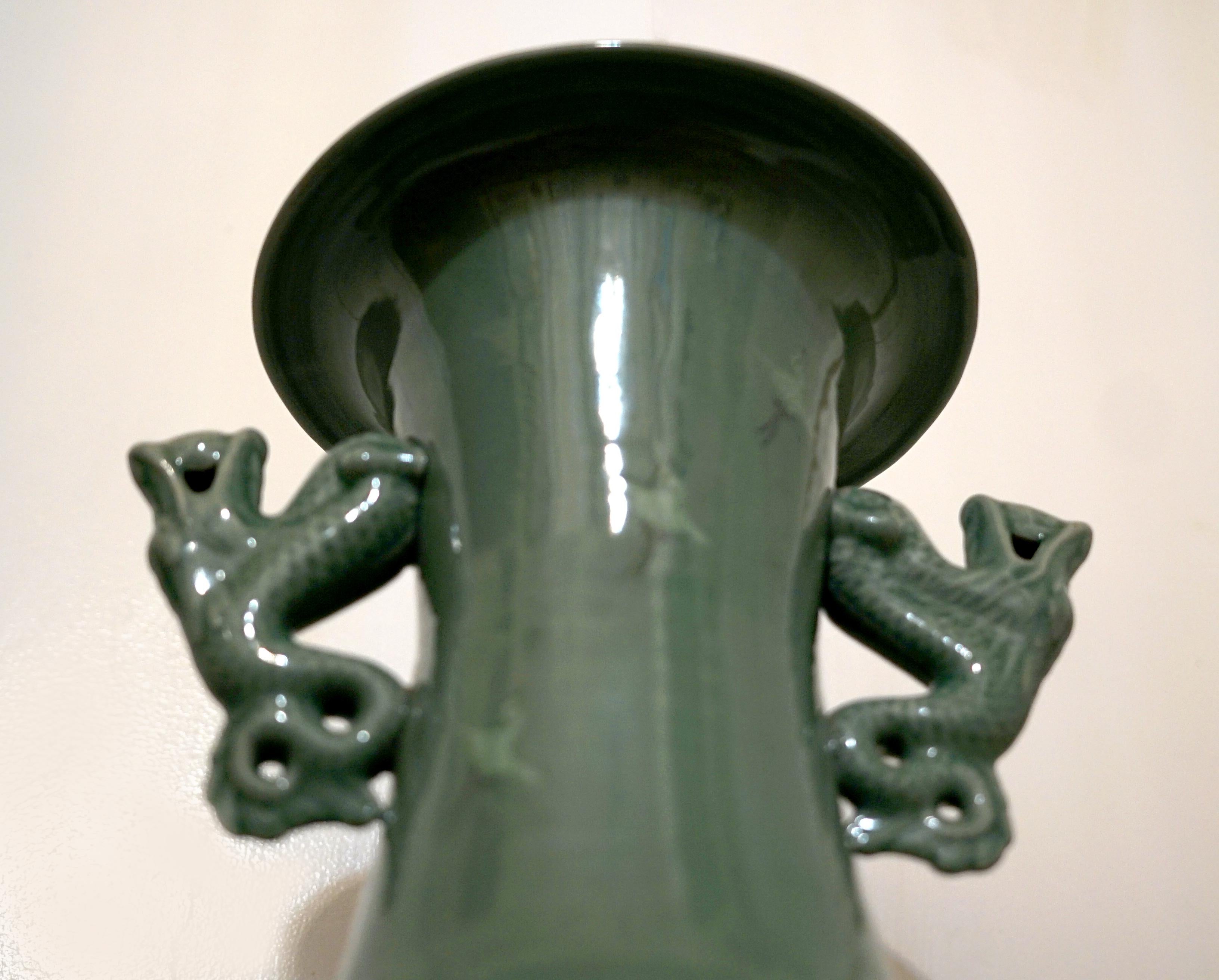 Vase céladon réticulé de style coréen Goryeo Maebyeong 3