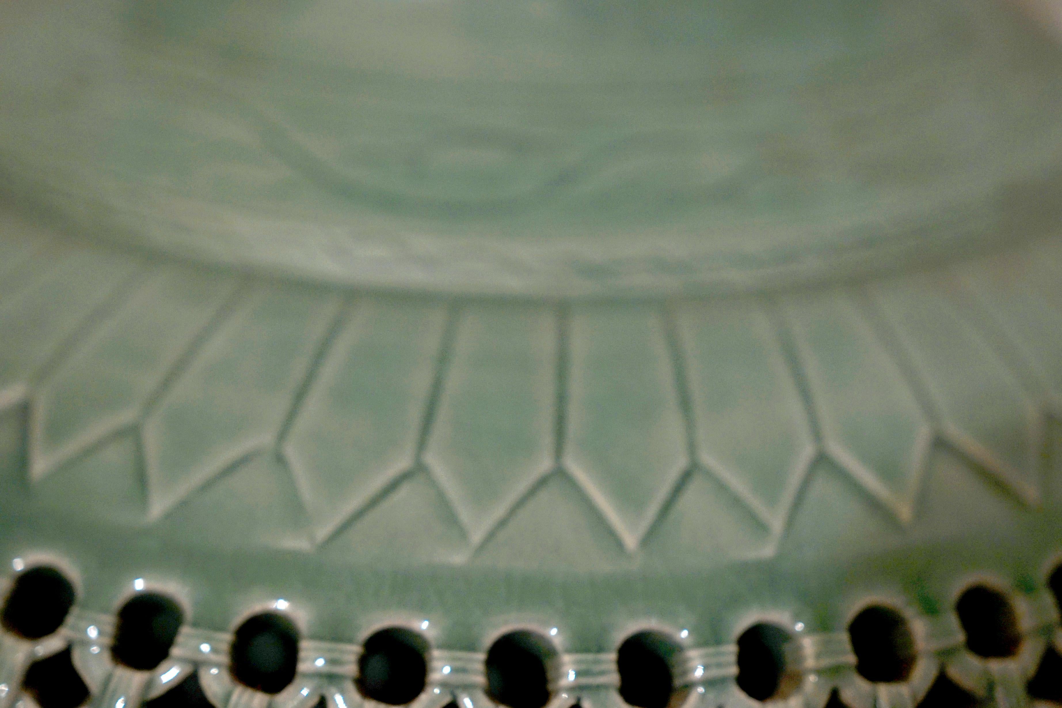 Vase céladon réticulé de style coréen Goryeo Maebyeong 4