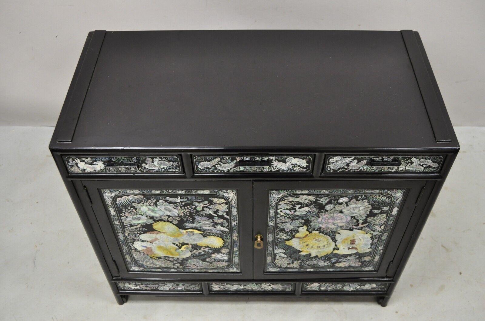 mother of pearl black lacquer furniture