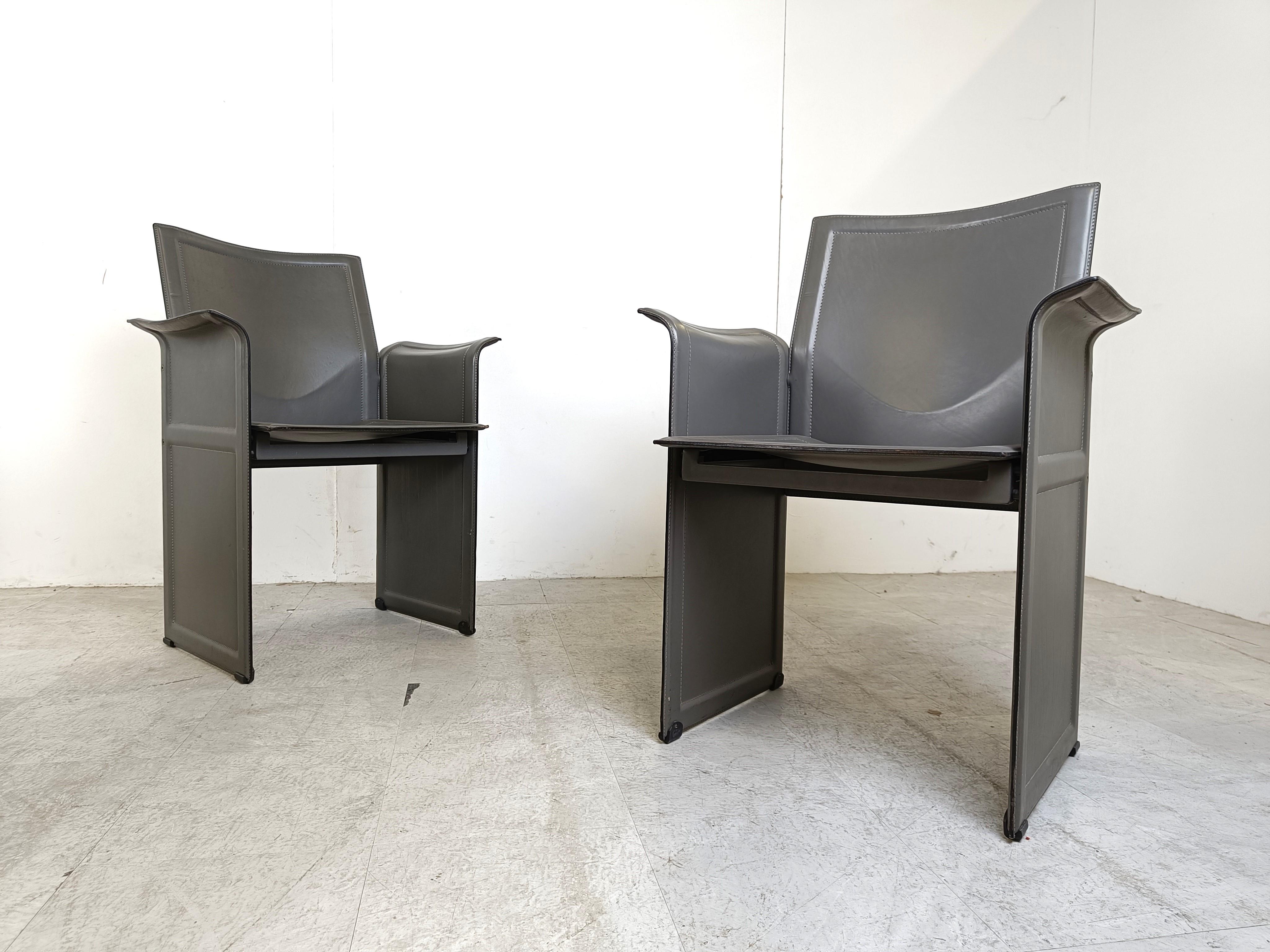 Vintage Korium Dining Chairs by Tito Agnoli for Matteo Grassi, 1980, Set of 4 4