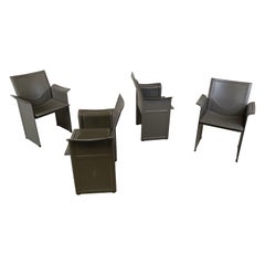 Vintage Korium Dining Chairs by Tito Agnoli for Matteo Grassi, 1980, Set of 4