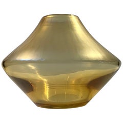 Vase en verre ambré vintage Kosta Boda:: Suède:: 1970