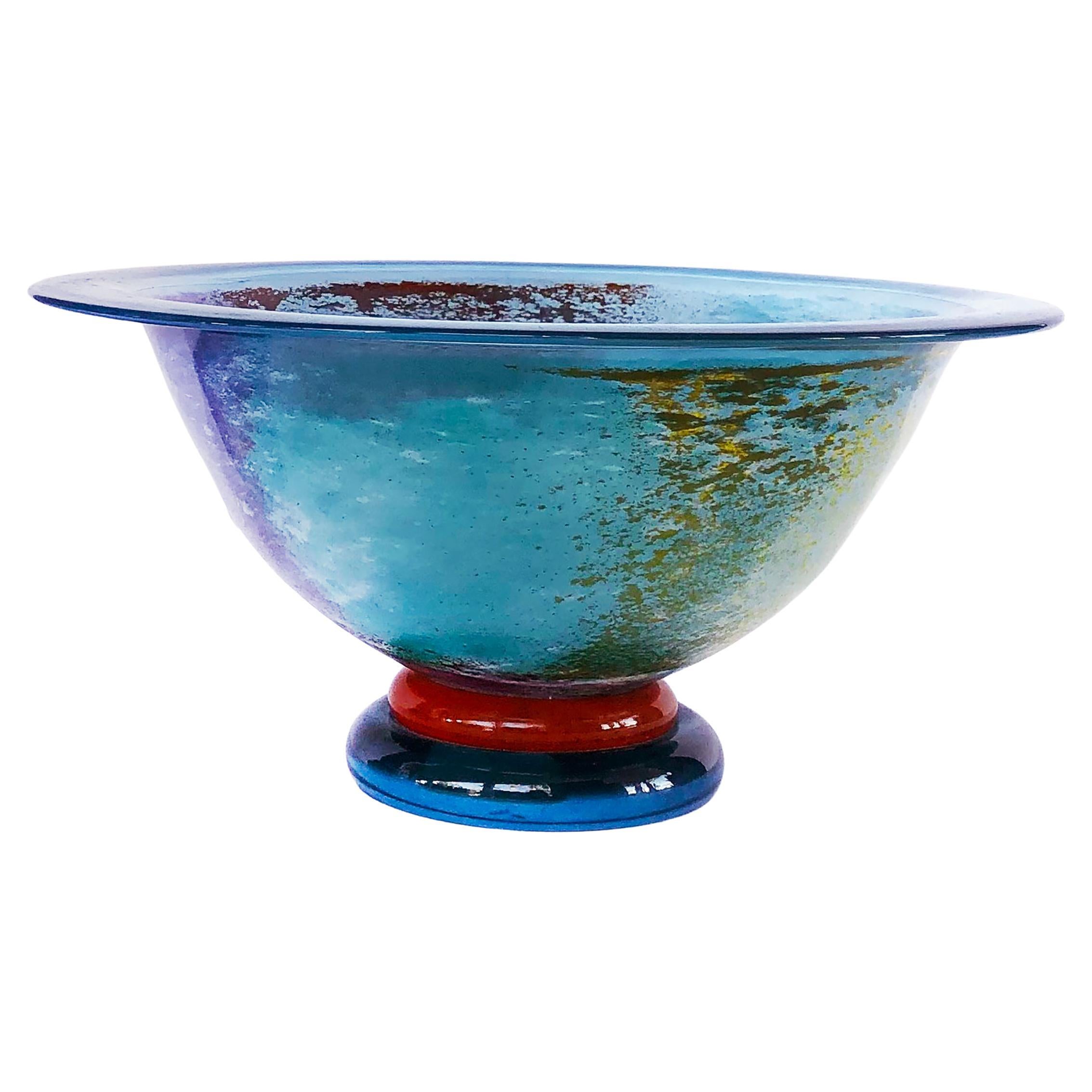 Vintage Kosta Boda Art Glass Bowl by Kjell Engman