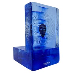 Vintage Kosta Boda Bertil Vallien Escultura portavelas de vidrio artístico "Luz de estrellas
