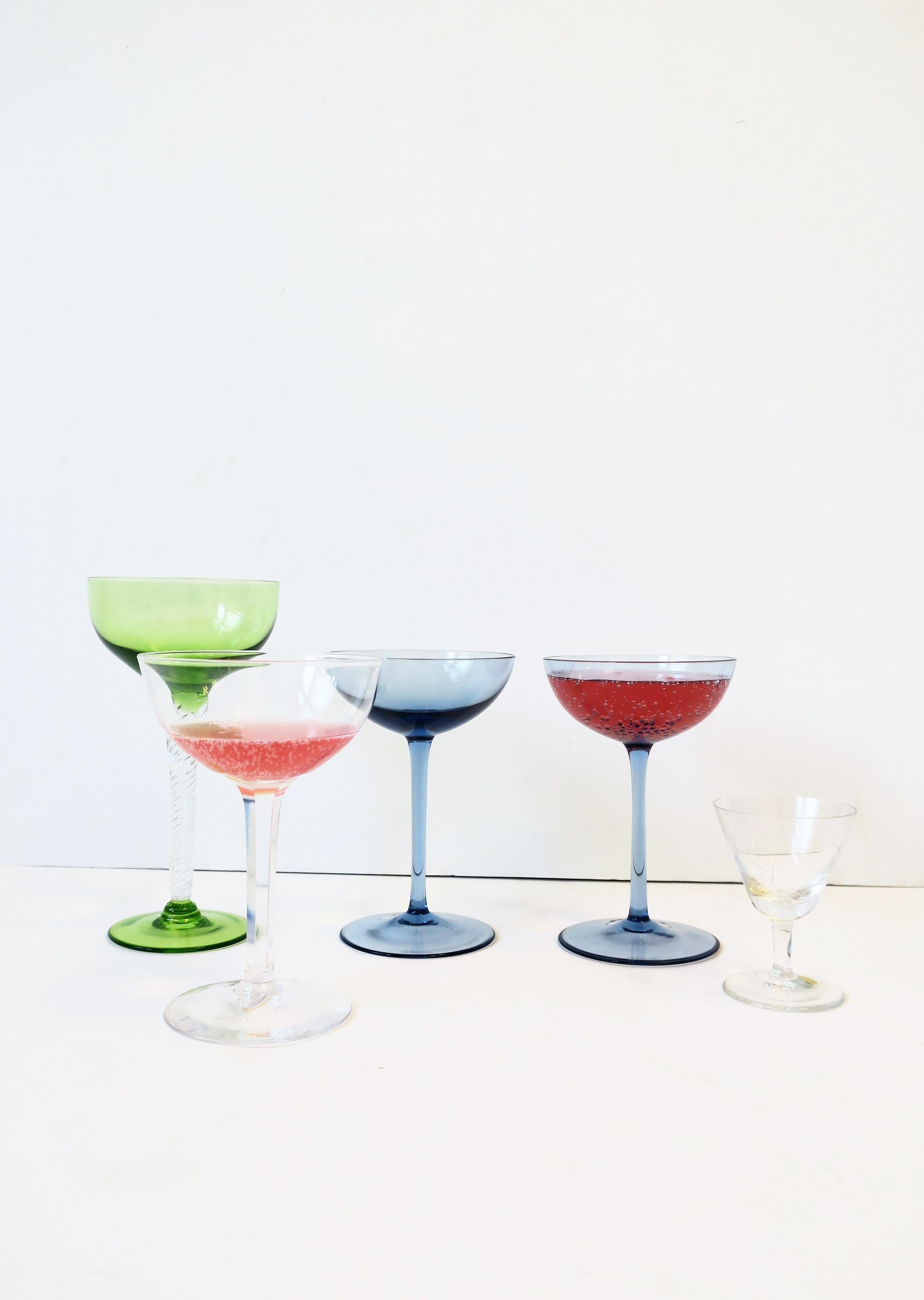 Scandinavian Modern Cocktail, Martini or Champagne Coupe Glasses by Kosta Boda 4