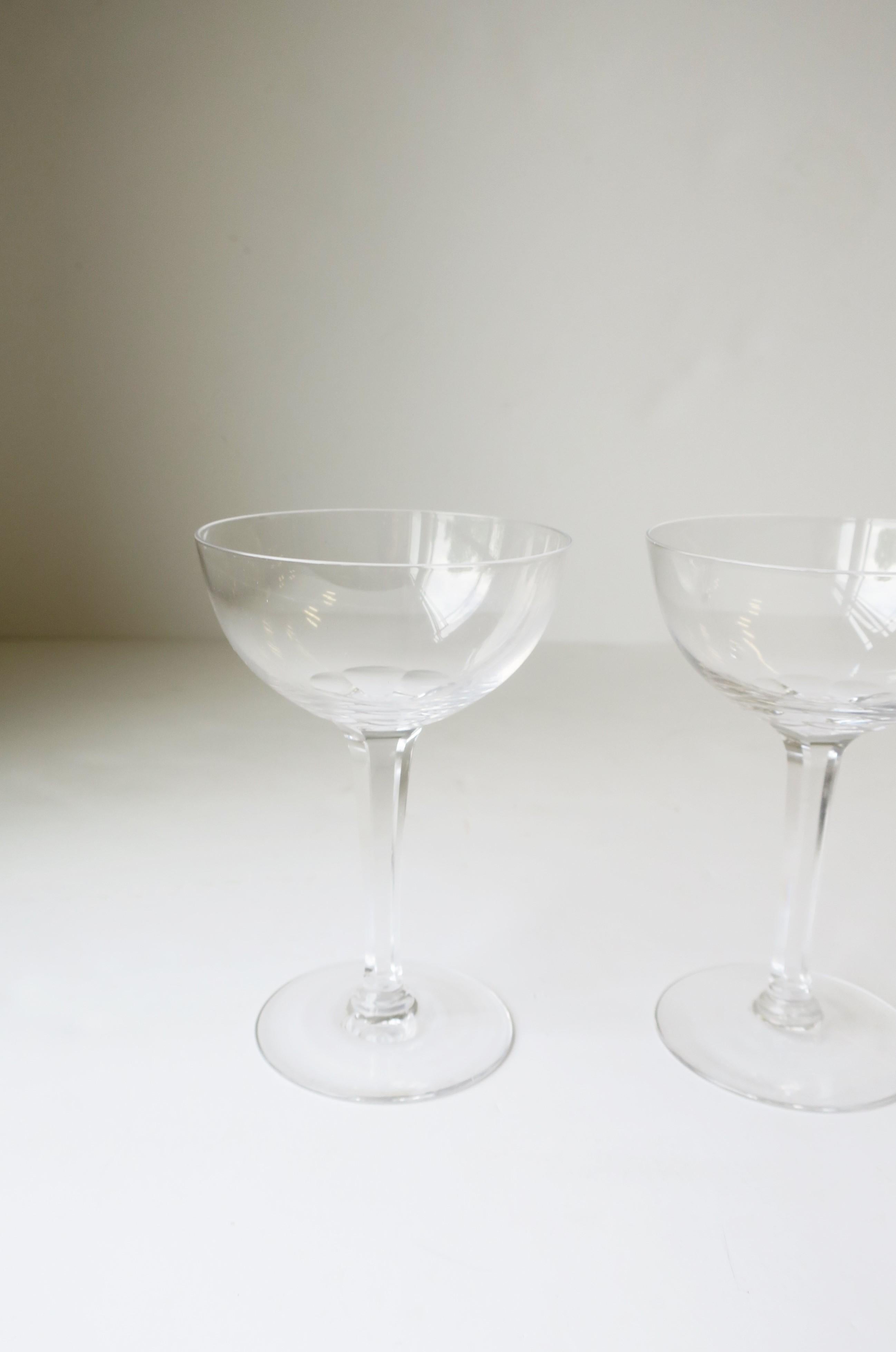 Mid-Century Modern Scandinavian Modern Cocktail, Martini or Champagne Coupe Glasses by Kosta Boda