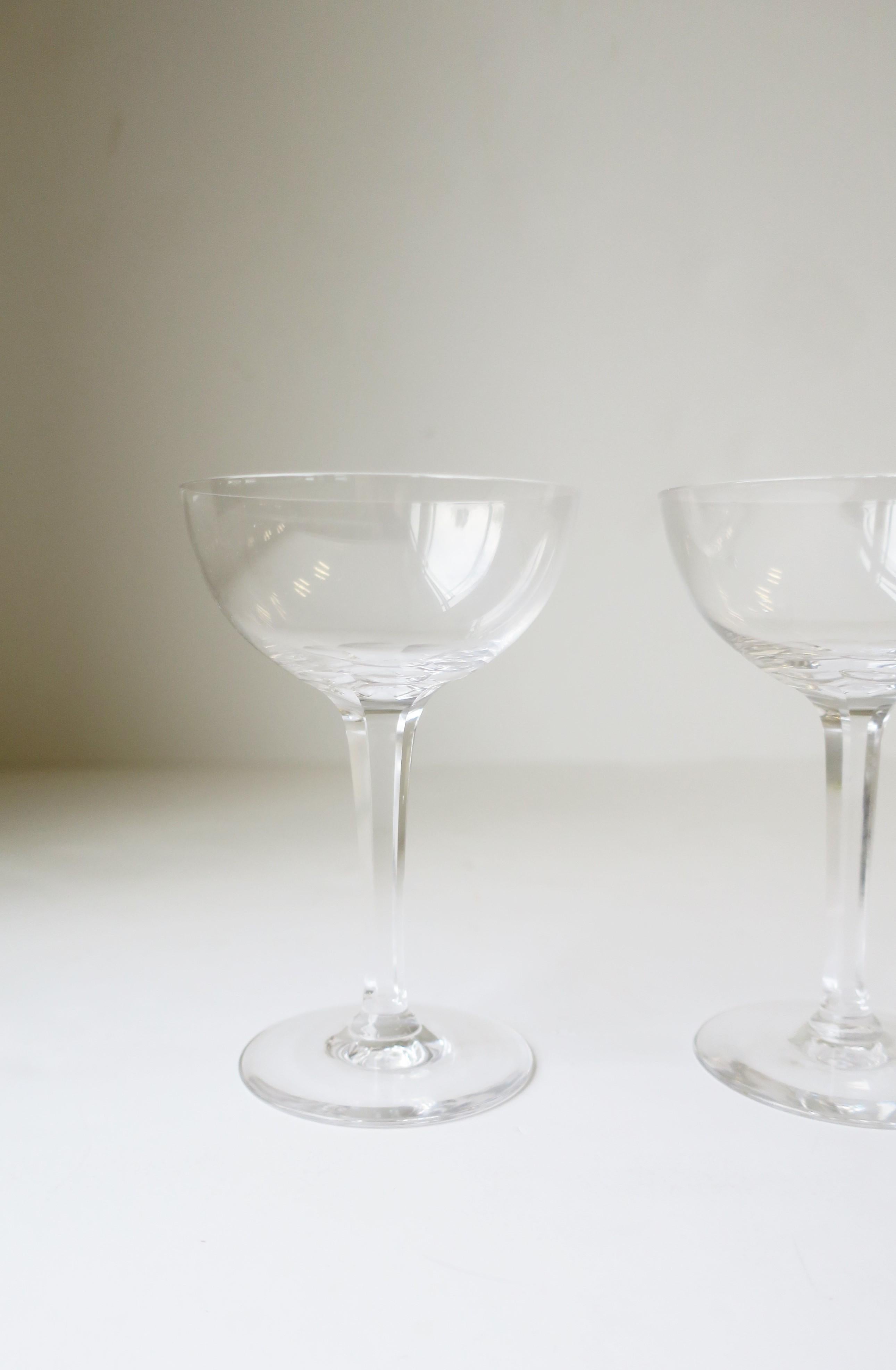 Swedish Scandinavian Modern Cocktail, Martini or Champagne Coupe Glasses by Kosta Boda