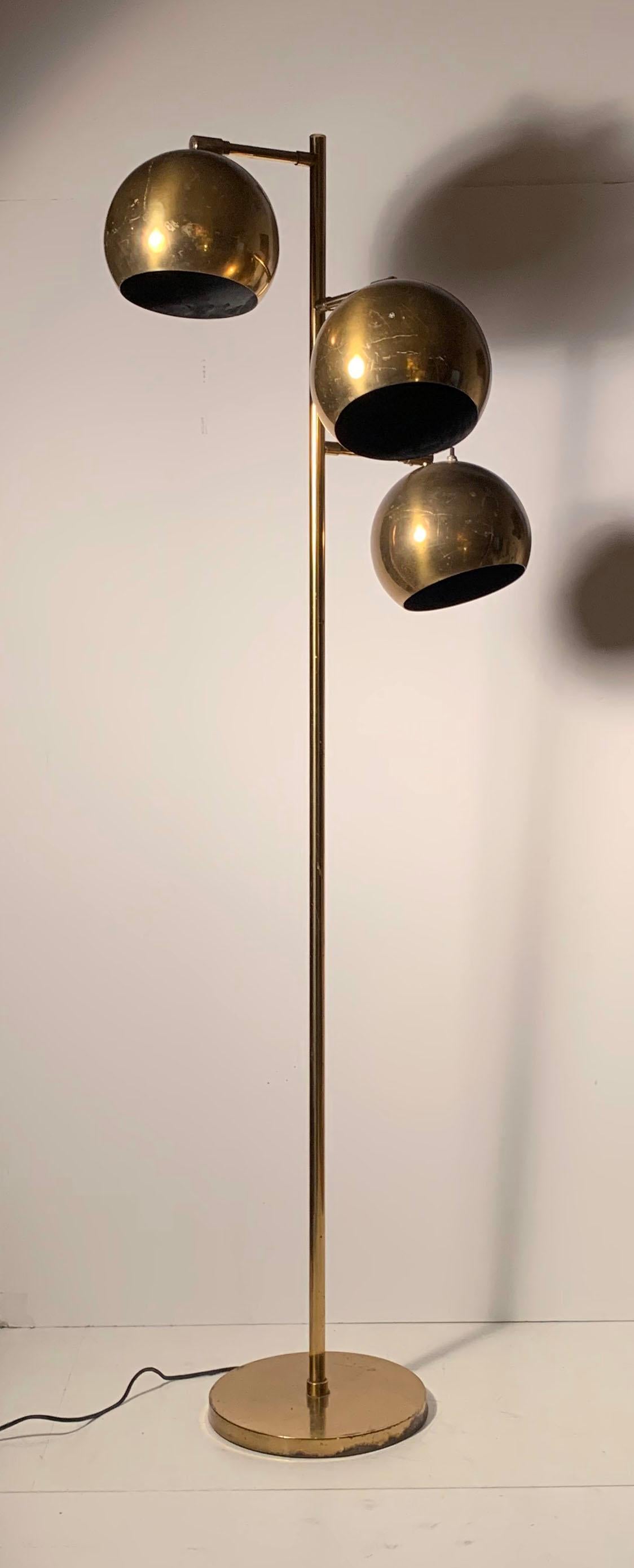 lampadaire 3 boules vintage