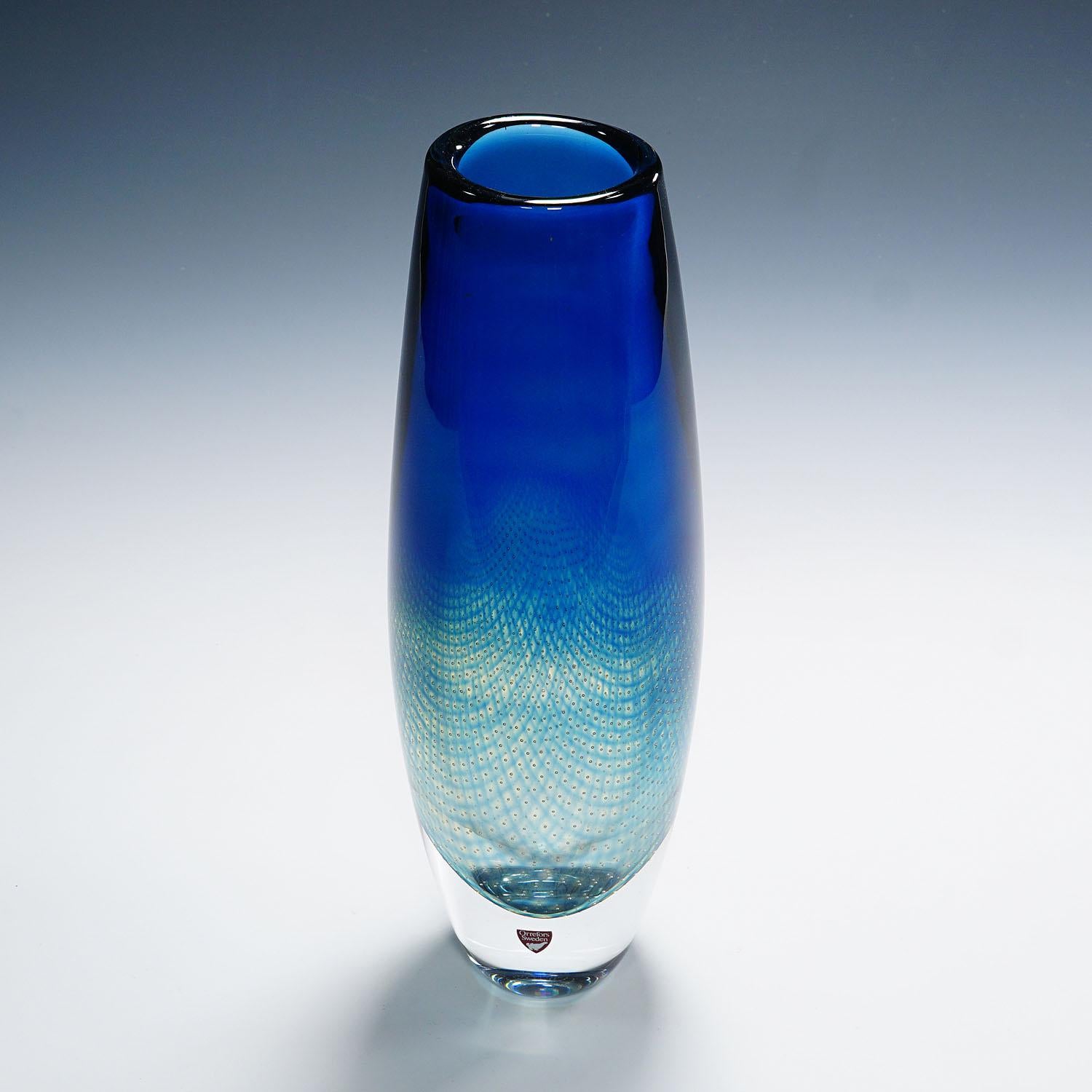 Mid-Century Modern Vase Kraka de Sven Palmquist pour Orrefors, Suède 1955 en vente