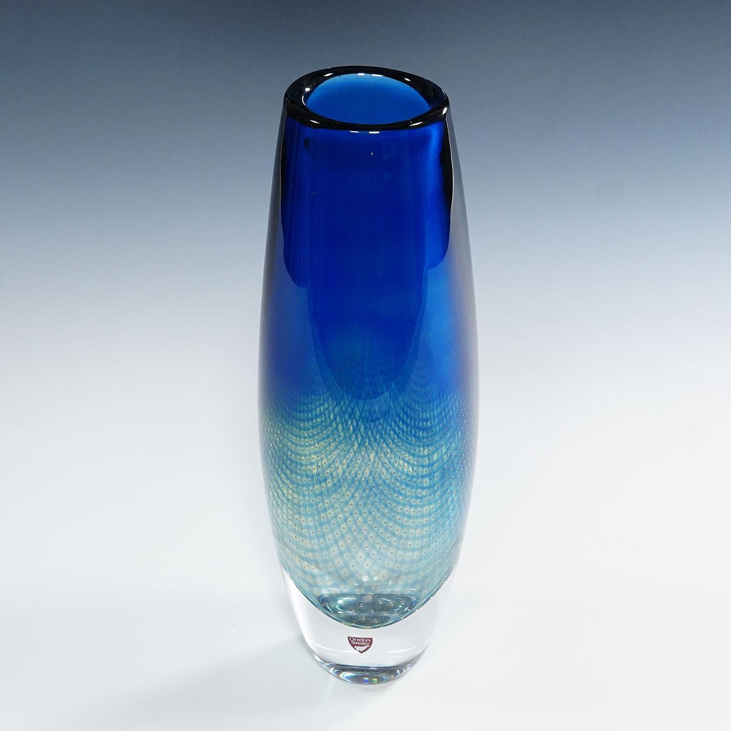 Suédois Vase Kraka de Sven Palmquist pour Orrefors, Suède 1955 en vente