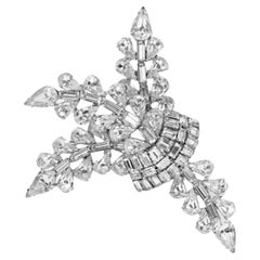 Kramer - Grande broche vintage en diamants, circa années 1960