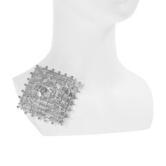 Vintage Kramer Large Diamante Pyramid Brooch Circa 1960s