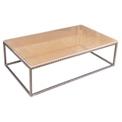 Vintage Kravet Furniture “Upton” Burlap Top Cocktail Table