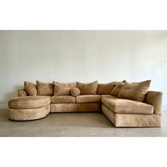 Vintage Kreiss Boucle Chenille Sectional Sofa