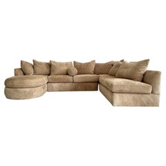 Vintage Kreiss Boucle Chenille Sectional Sofa