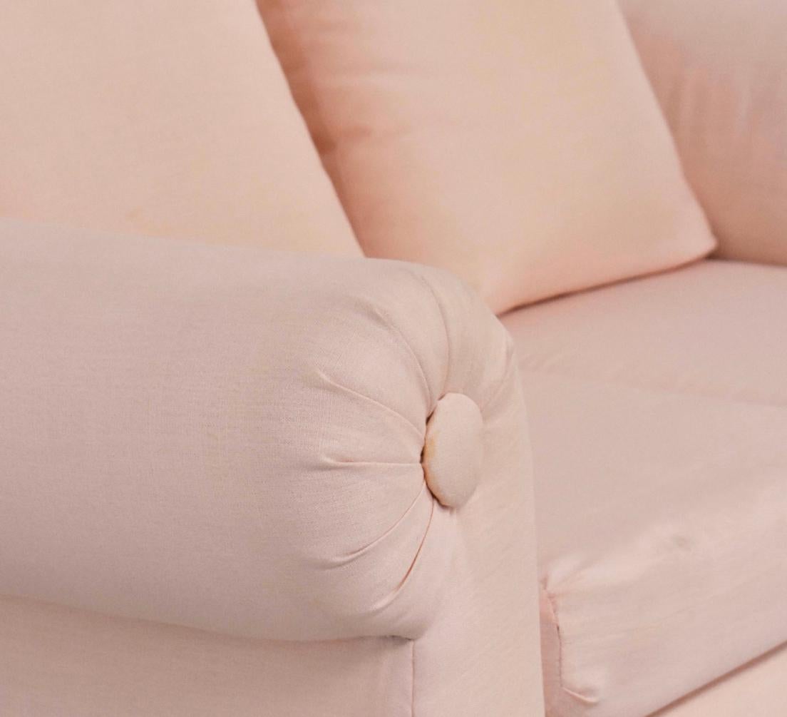 Post-Modern Vintage Kreiss Collection Pink Bubble Loveseat, California Cool Modern Sofa