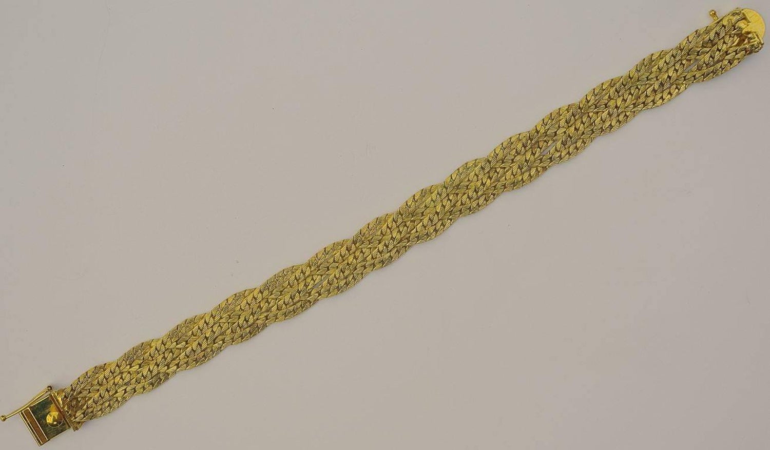 Krementz Gold Filled Woven Link Bracelet, circa 1950s For Sale at 1stDibs | krementz  gold bracelet, krementz jewelry bracelet, krementz bracelet
