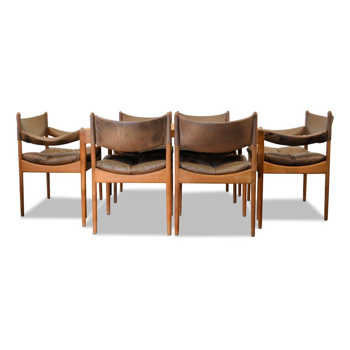 Mid-Century Modern Vintage Kristian Vedel Danish Design Oak Dining Set