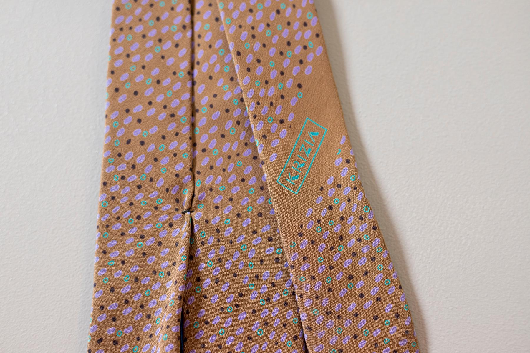 Vintage Krizia 100% silk elegant and refined tie In Good Condition For Sale In Milano, IT