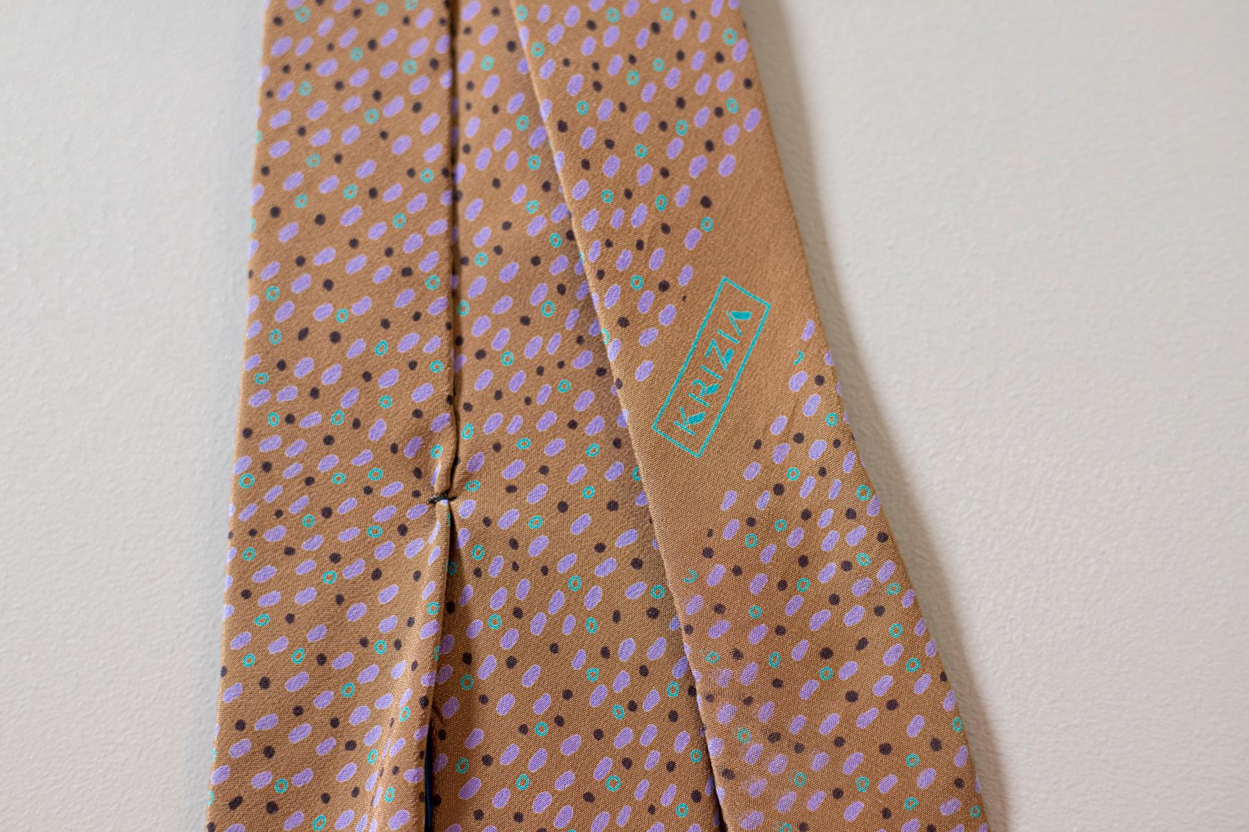 Vintage Krizia 100% silk elegant and refined tie  In Good Condition For Sale In Milano, IT