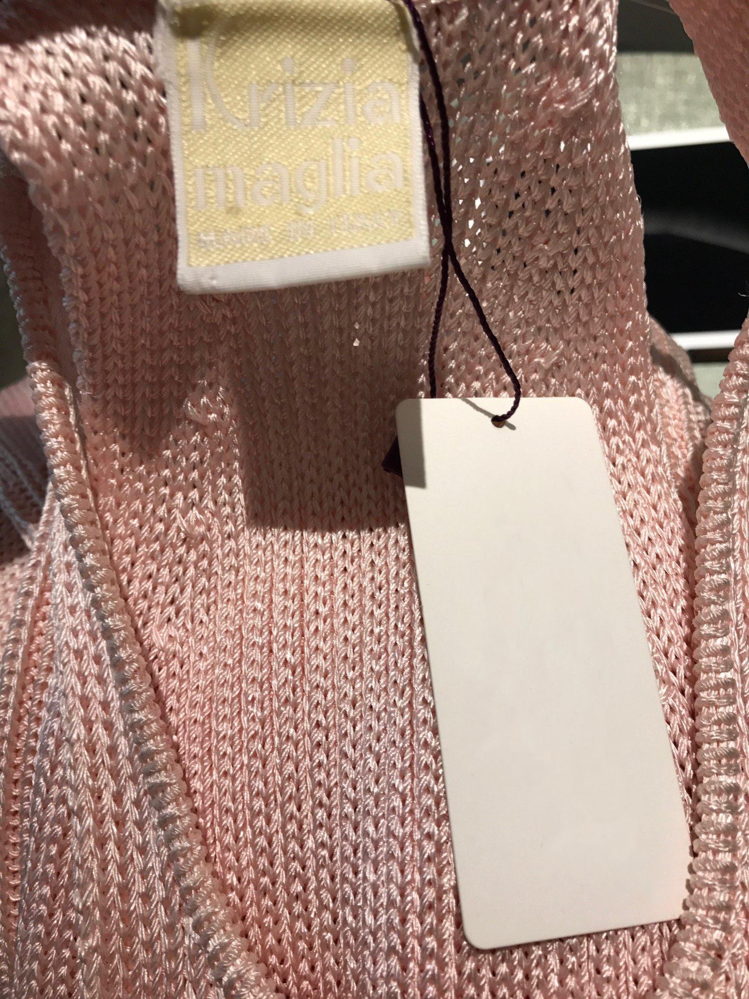 Women's 90s KRIZIA Pink Racer Back Mini knit Dress For Sale