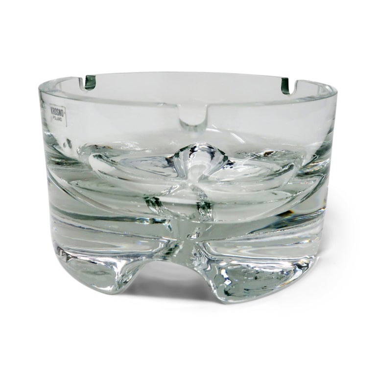 Vintage Krosno Poland Crystal Ashtray at 1stDibs