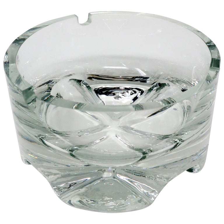 Vintage Krosno Poland Crystal Ashtray at 1stDibs