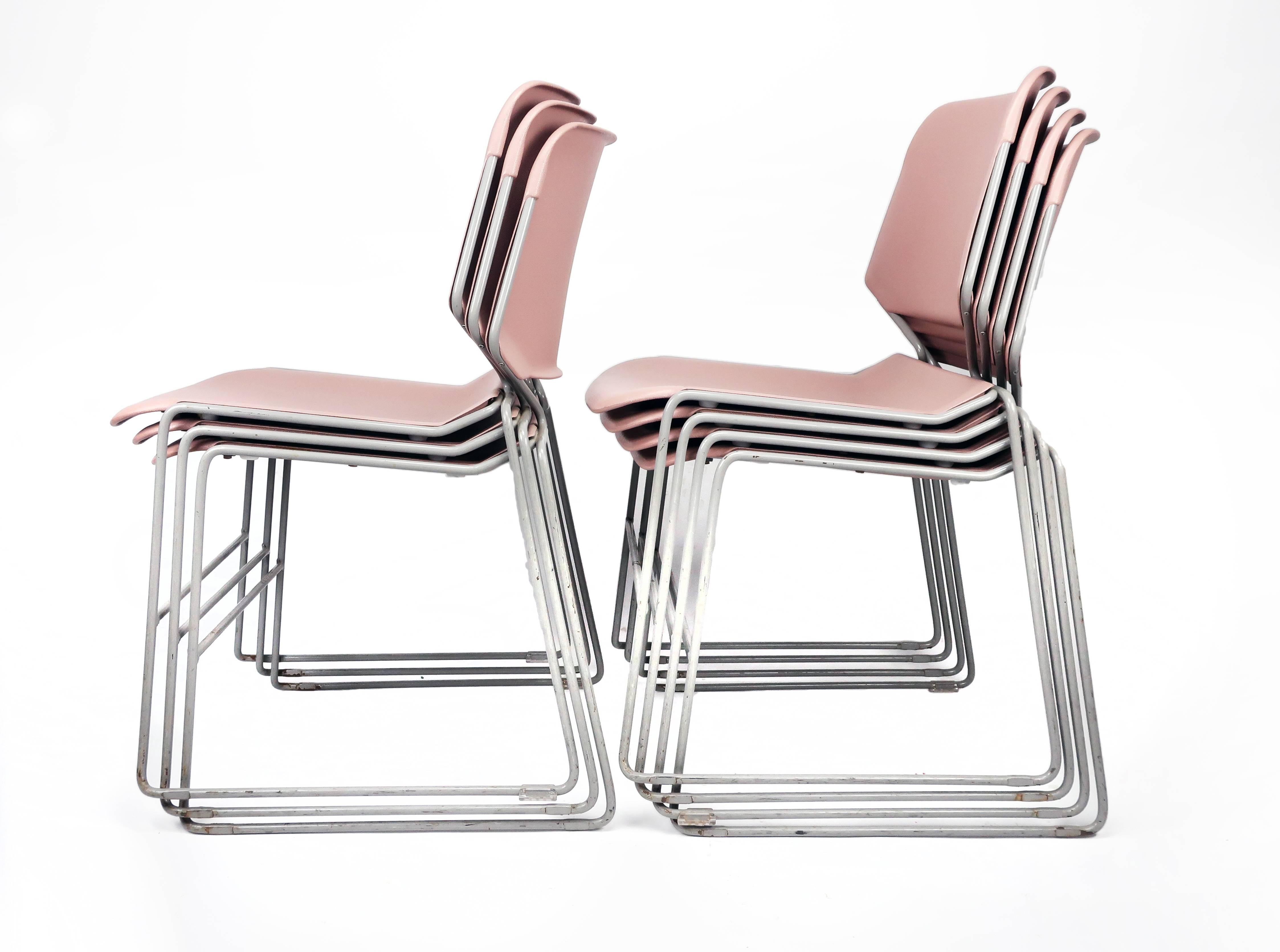 Mid-Century Modern Vintage Krueger Matrix Stacking Side Chairs