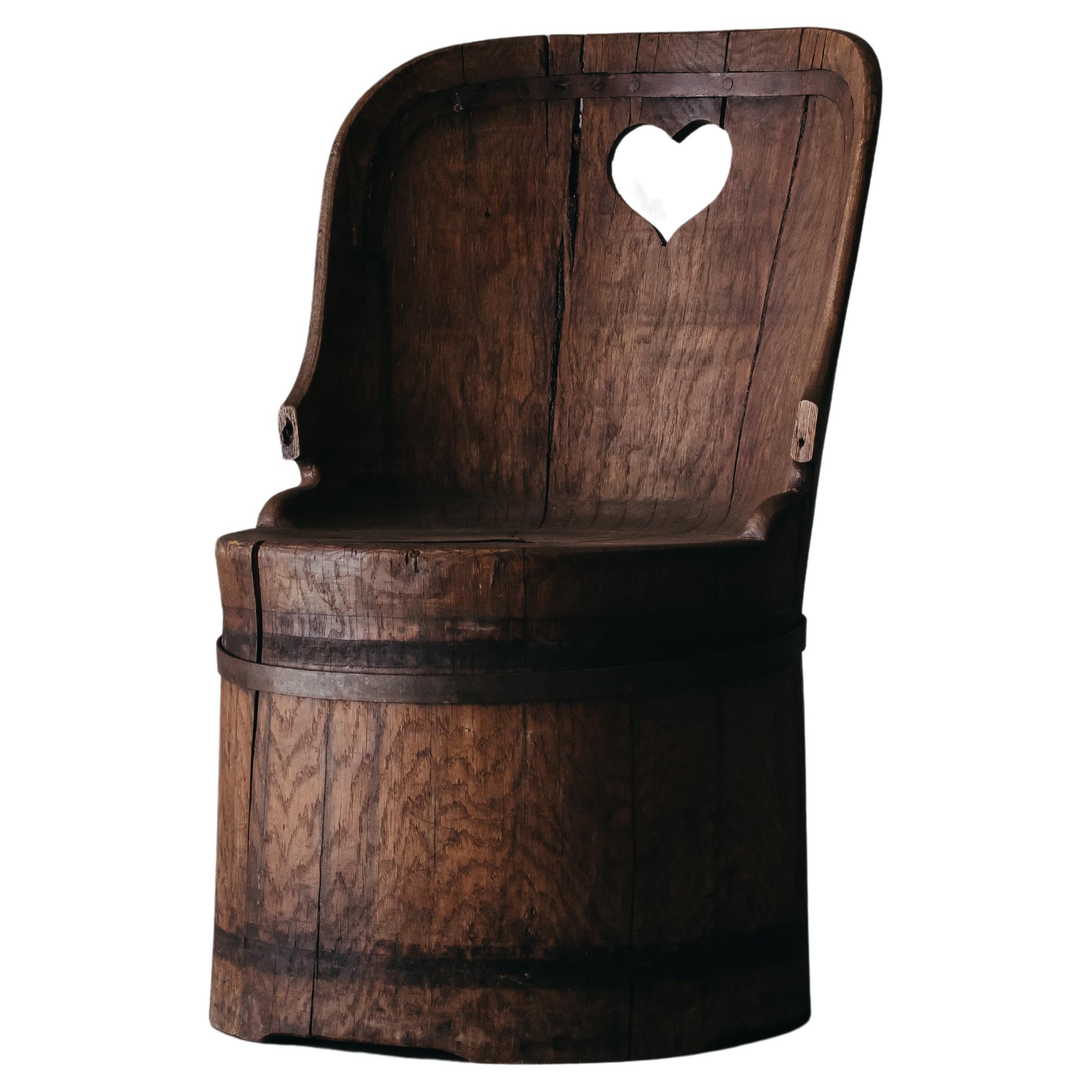 Vintage-Kubb-Stuhl aus Schweden, um 1850