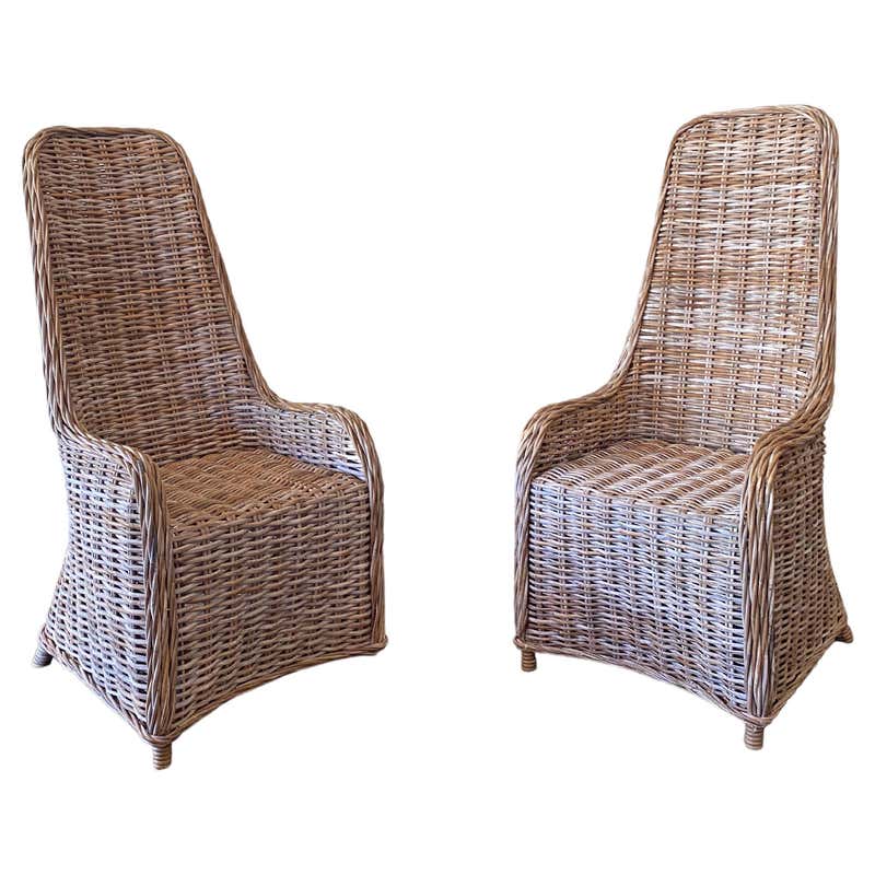 Vintage French Rattan Chair at 1stDibs