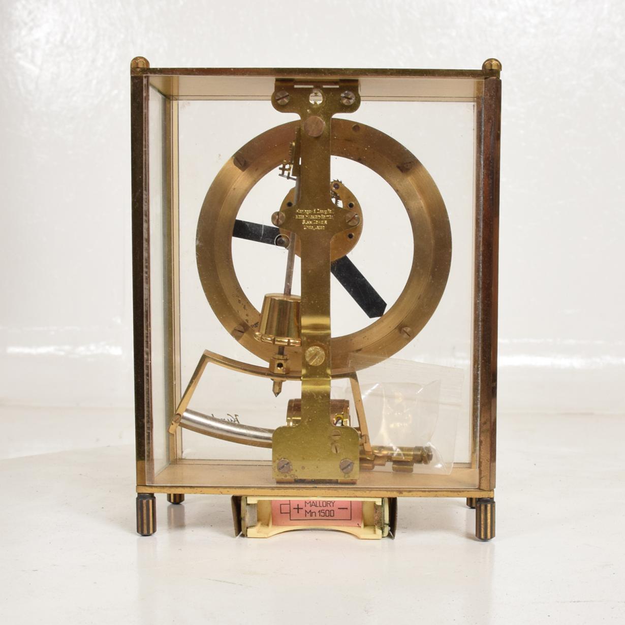 Laiton Vintage Kundo:: Allemagne Mantel Midcentury Clock