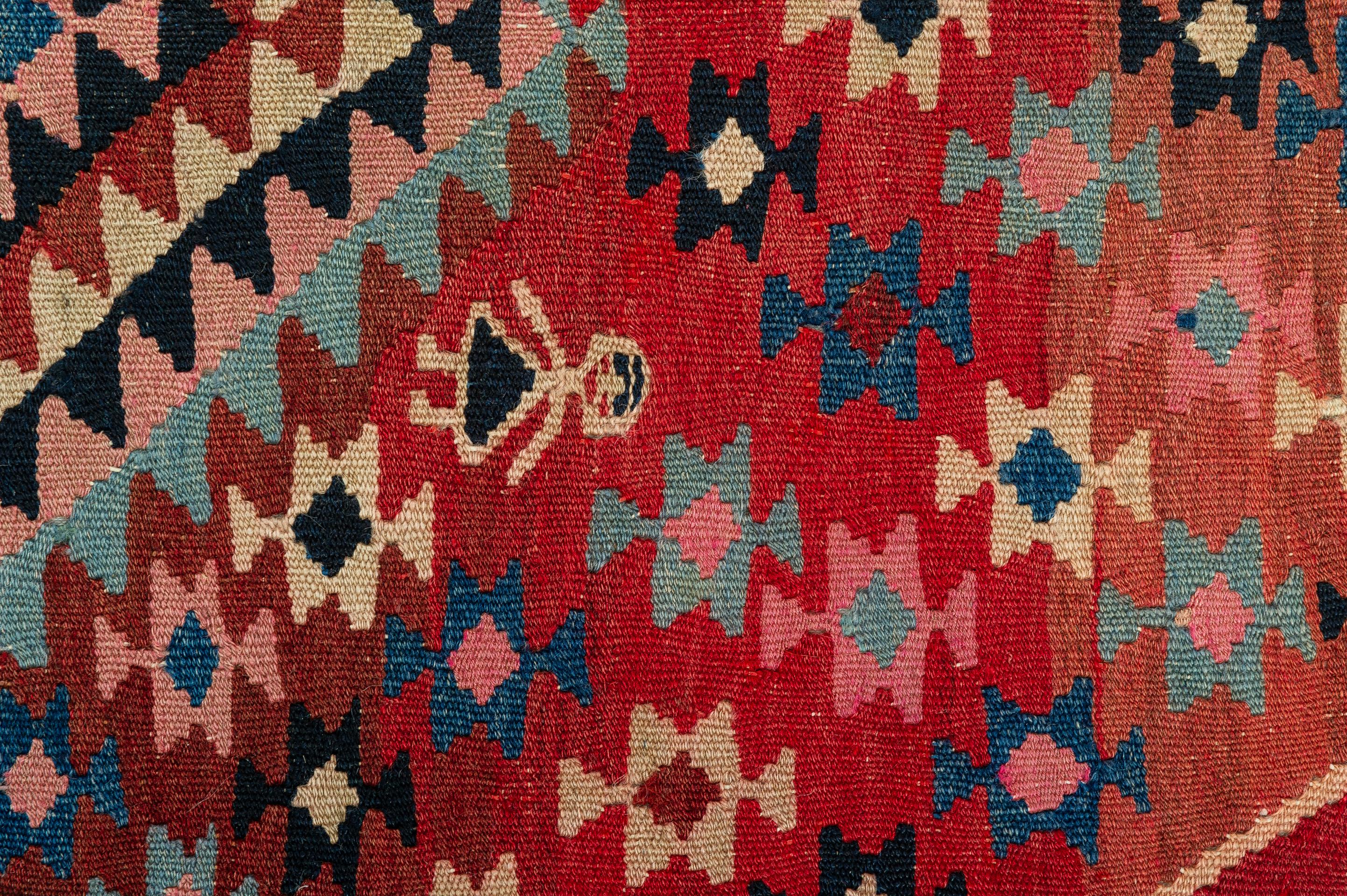 Hand-Woven Vintage Kurdestan Kilim For Sale