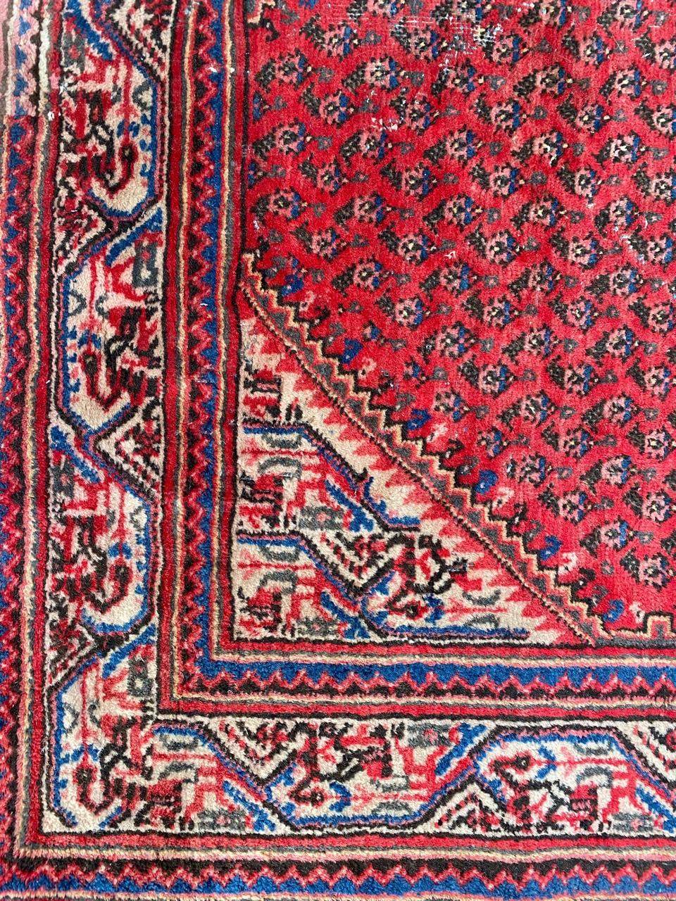 Rustic Vintage Kurdish Mir Rug For Sale