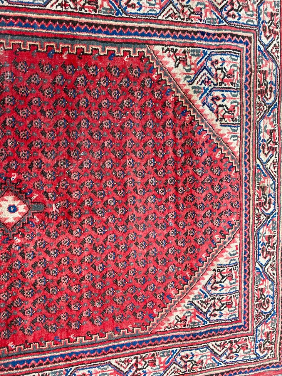 Asian Vintage Kurdish Mir Rug For Sale