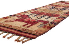 Vintage Kurdish Pictorial Rug, Tragic Love Story of King Khosrow & Queen Shiri