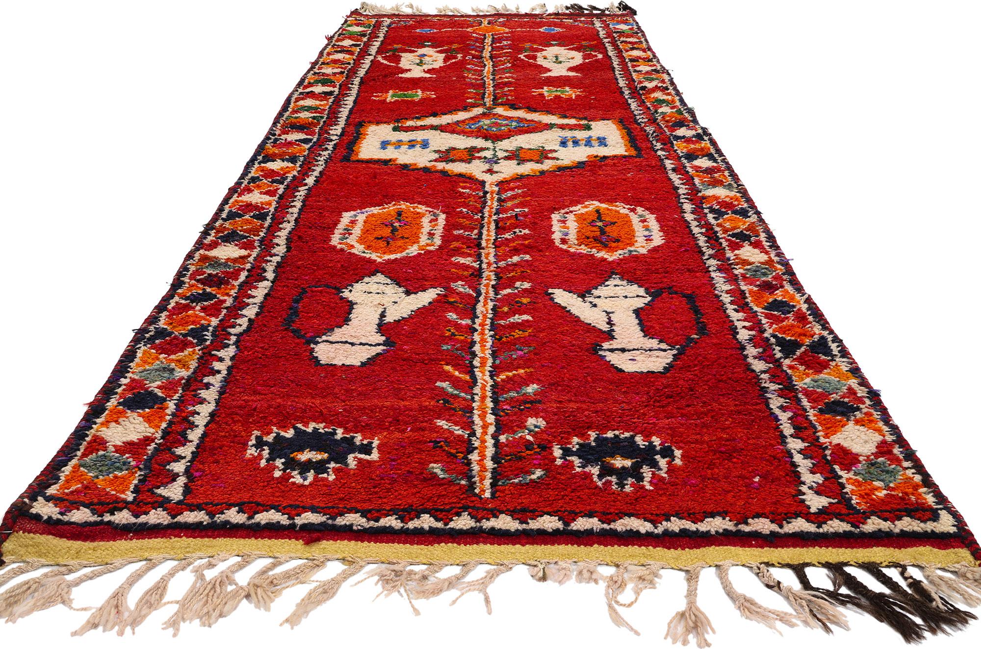 Mid-Century Modern Vintage Kurdish Rug, Anatolian Enchantment Meets Midcentury Boho Chic For Sale