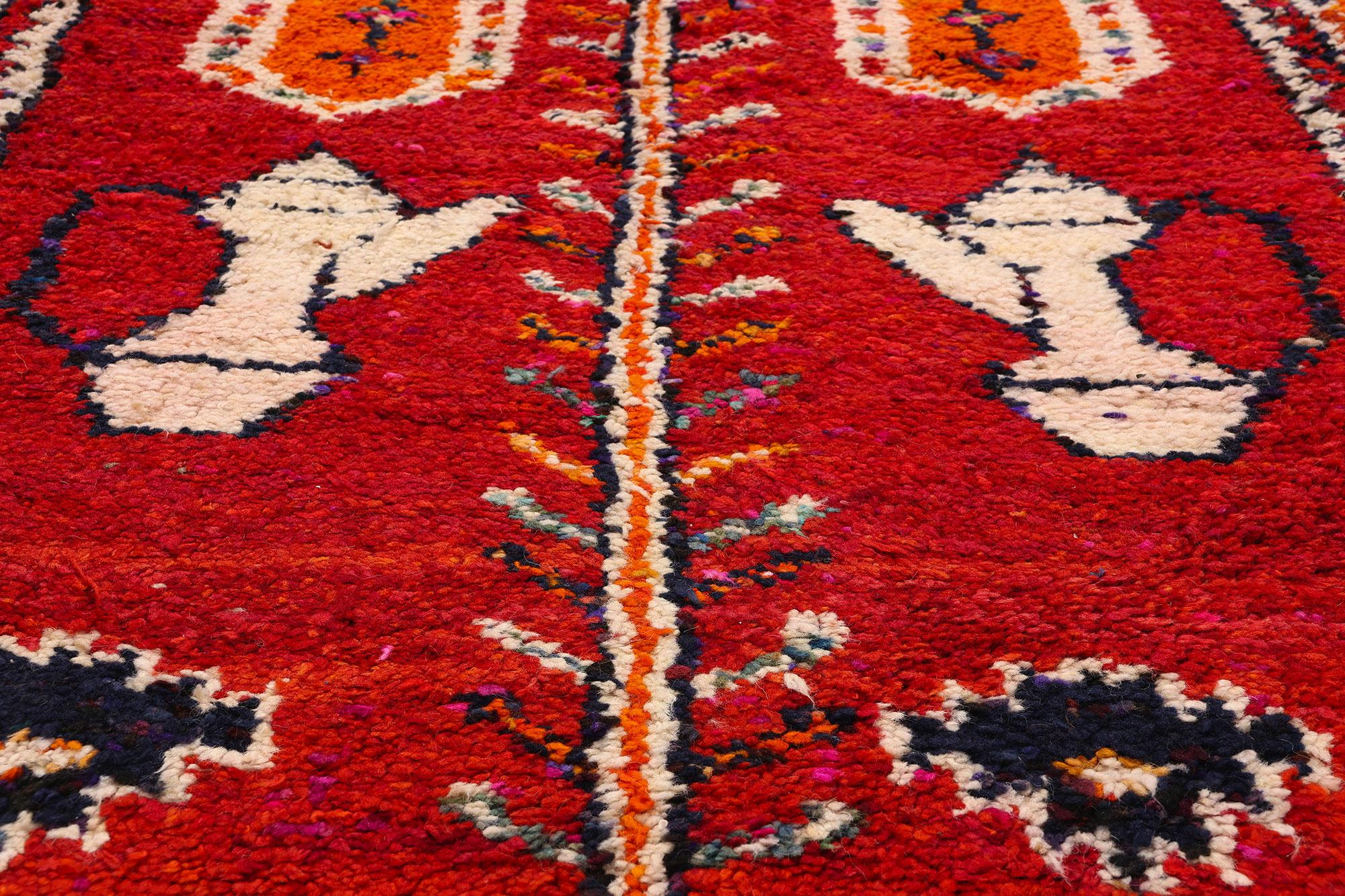 Hand-Knotted Vintage Kurdish Rug, Anatolian Enchantment Meets Midcentury Boho Chic For Sale