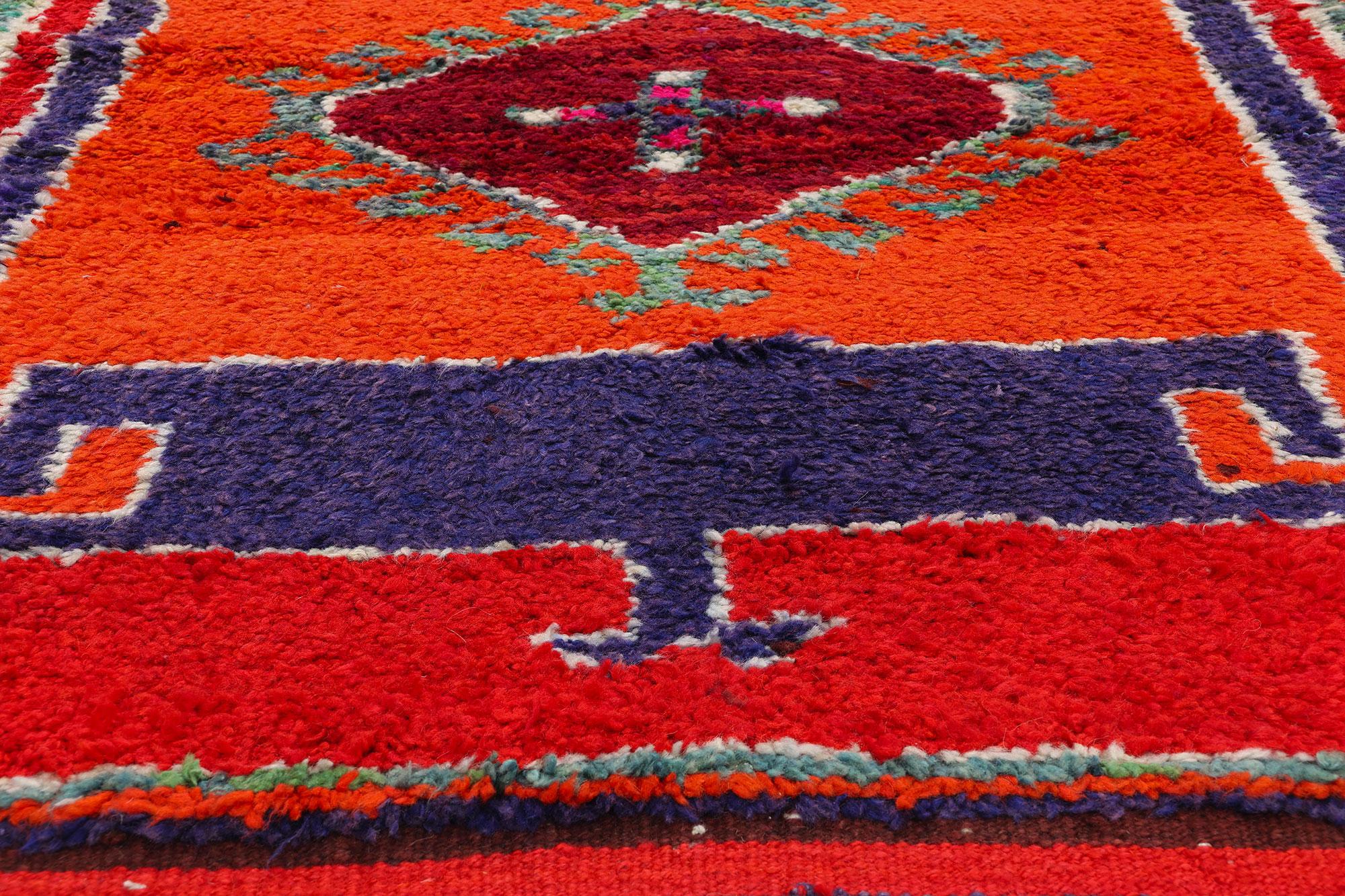 Hand-Knotted Vintage Kurdish Rug, Anatolian Enchantment Meets Midcentury Boho Chic For Sale