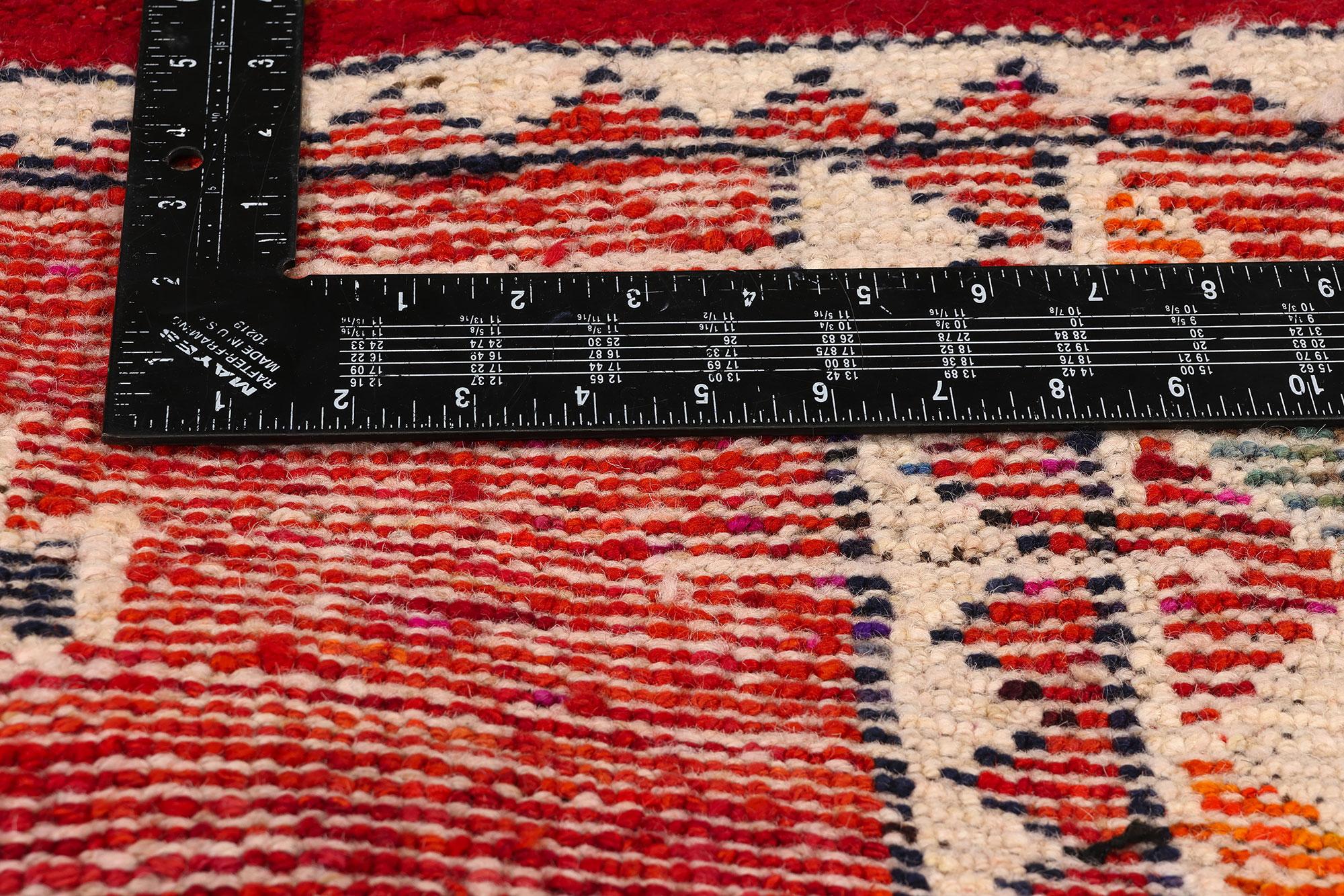 Vintage Kurdish Rug, Anatolian Enchantment Meets Midcentury Boho Chic In Good Condition For Sale In Dallas, TX
