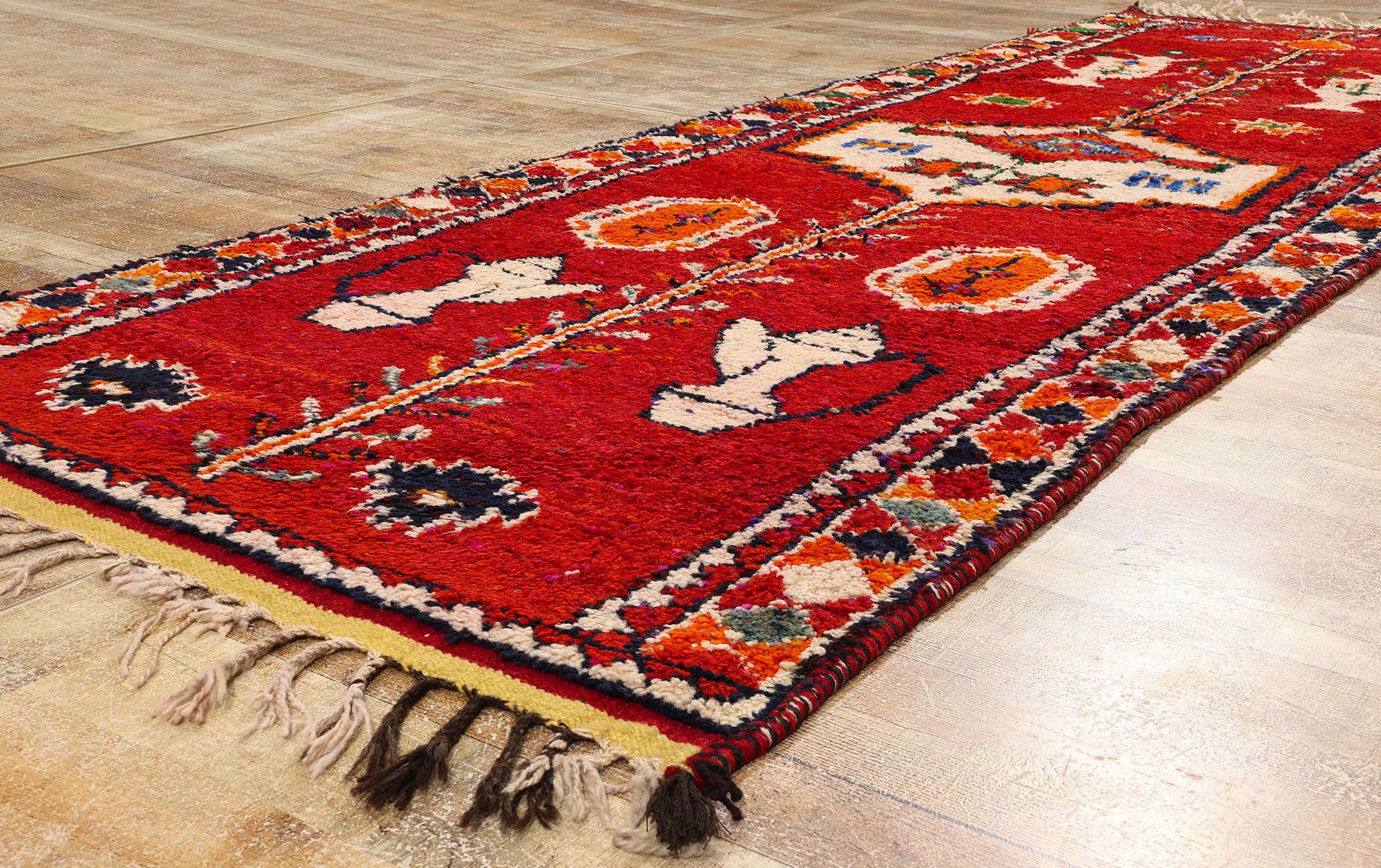 20th Century Vintage Kurdish Rug, Anatolian Enchantment Meets Midcentury Boho Chic For Sale