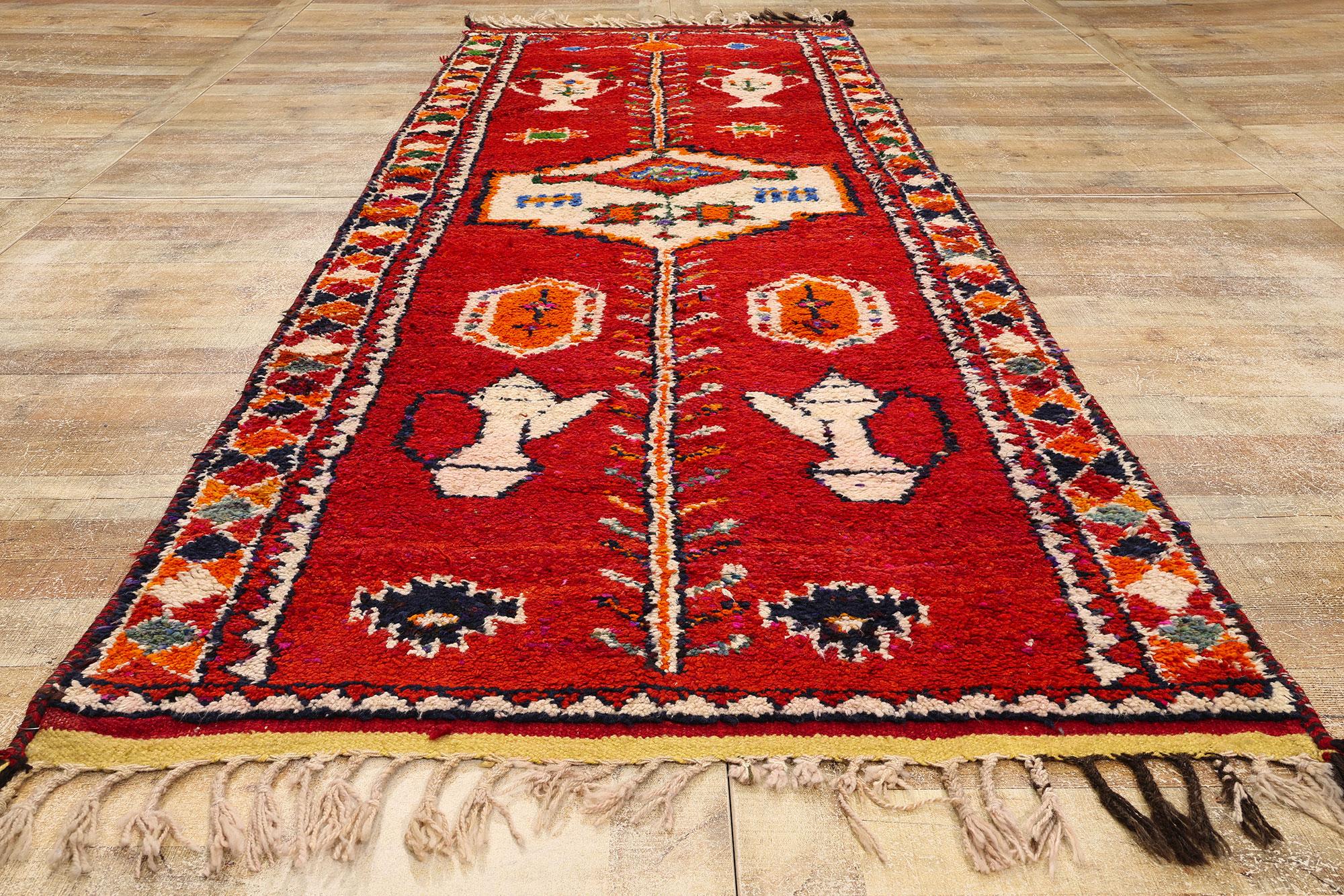 Wool Vintage Kurdish Rug, Anatolian Enchantment Meets Midcentury Boho Chic For Sale