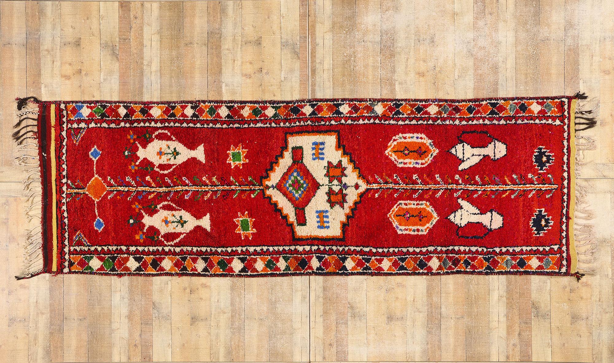 Kurdischer Vintage-Teppich, Anatolischer Vintage, Enchantment Meets Midcentury Boho Chic im Angebot 1