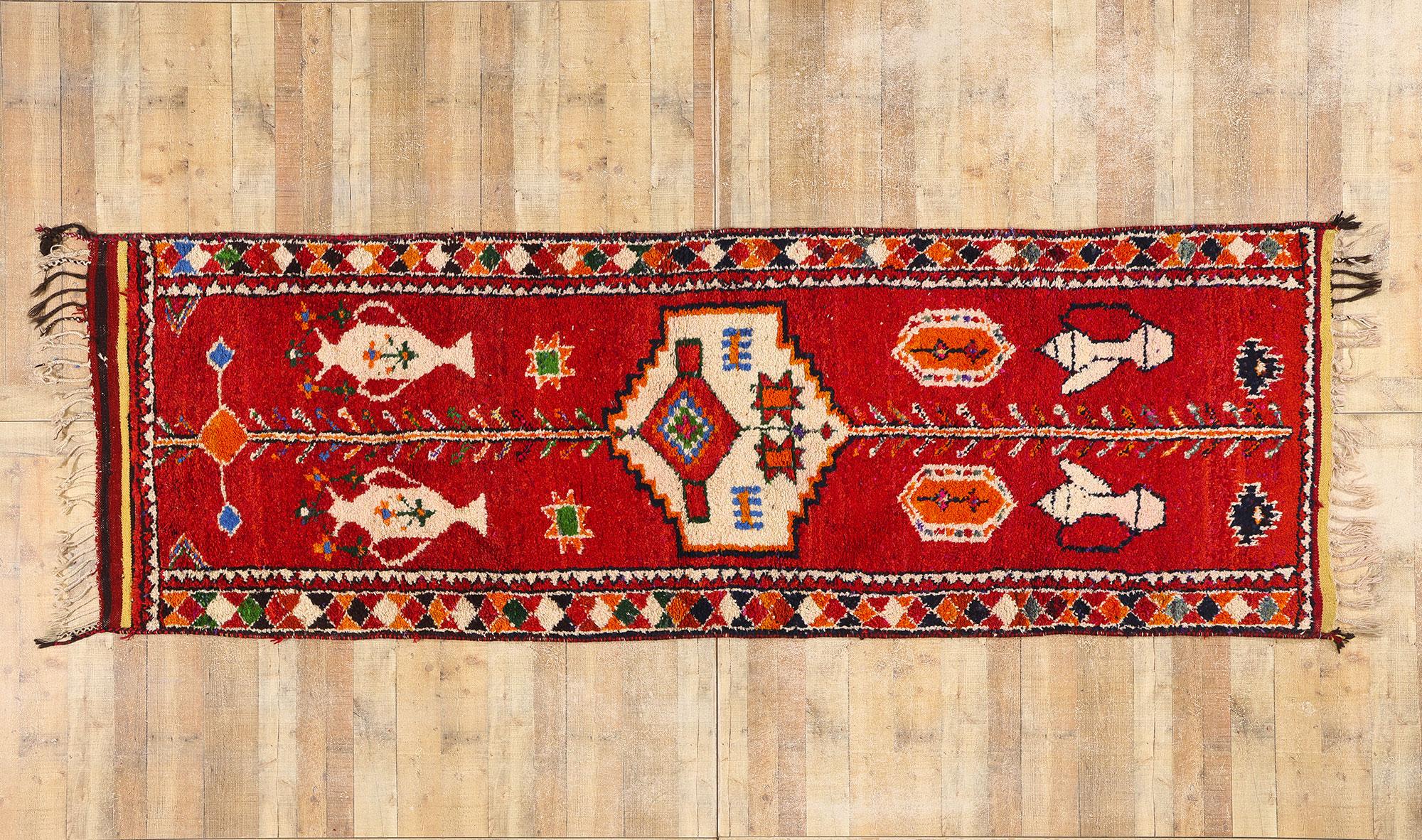 Vintage Kurdish Rug, Anatolian Enchantment Meets Midcentury Boho Chic For Sale 1